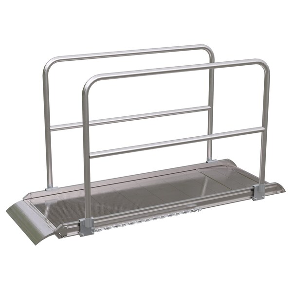 Alum. Walk Ramp w/Rail Overlap, 84 x 28"